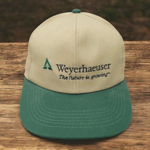 Weyerhaeuser Embroidered Logo Snapback Cap Trucker Baseball Hat K Products - Picture 1 of 14